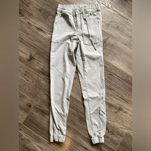 Womens AE Drawstring Jogger Pants in Light Gray
